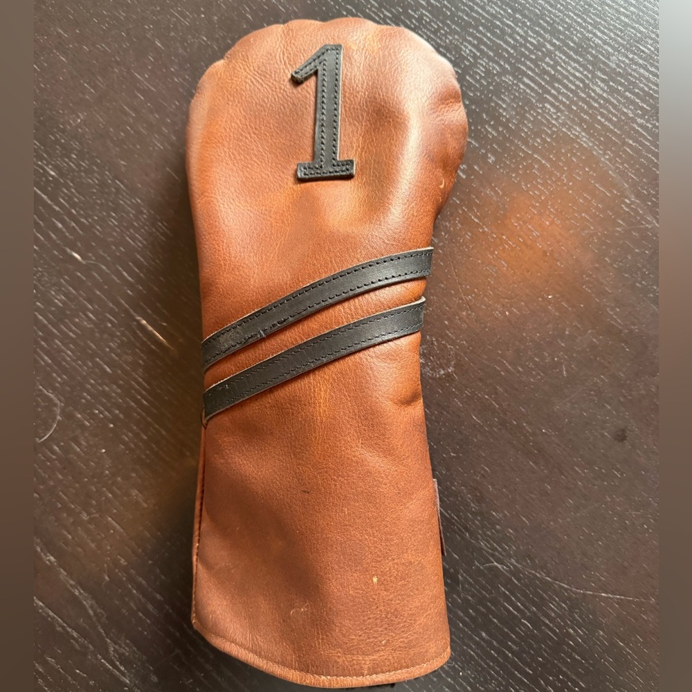 Bluegrass Fairway Premium Brown Leather Golf Club Headcover